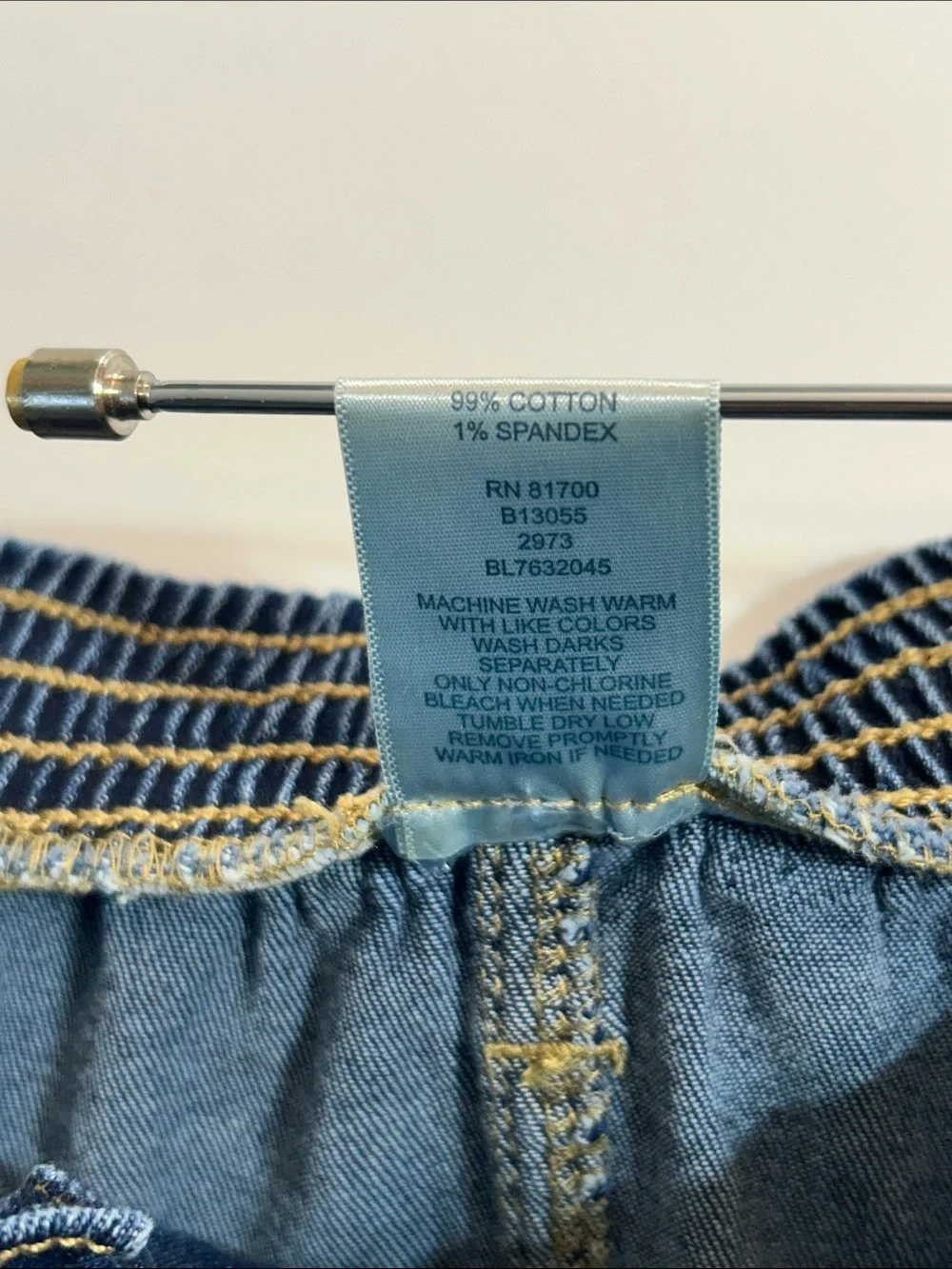 Blair Blue Denim Elastic Waist Skirt woman’s 12